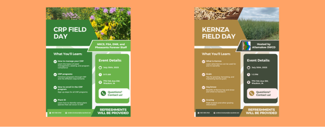 The Allamakee SWCD is hosting two field days on July 30 at the Waukon NRCS office. From 9-11 a.m. there will be a CRP field day at the prairie planting […]